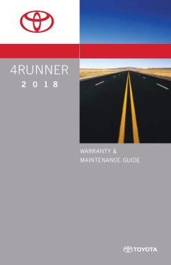 2018 Toyota 4Runner Owners Manual